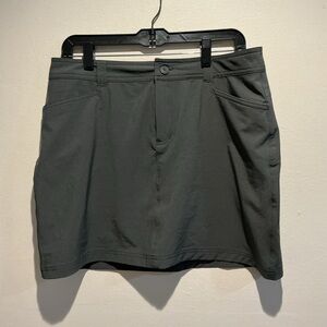 Dark Gray Casual Skort